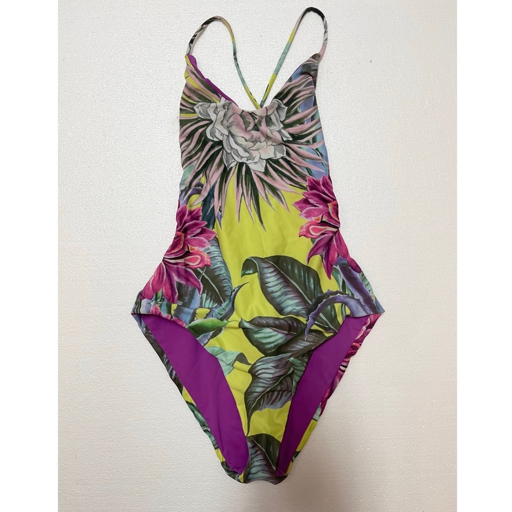 Mara Hoffman XS floral reversible swimsuit